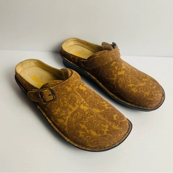 NWOB Alegria Leather Adjustable Backstrap Clogs Myrtle Peaceful Easy EU 39 - Picture 3 of 11